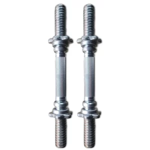 Par de mancuernas cromadas (Acero macizo)